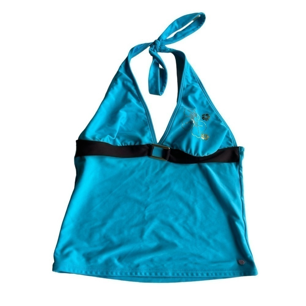 3/$20 ❤️ La Vie en Rose Teal Halter Tankini US M